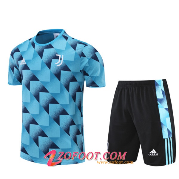 Ensemble Training T-Shirts +Shorts Juventus Bleu 2022/2023