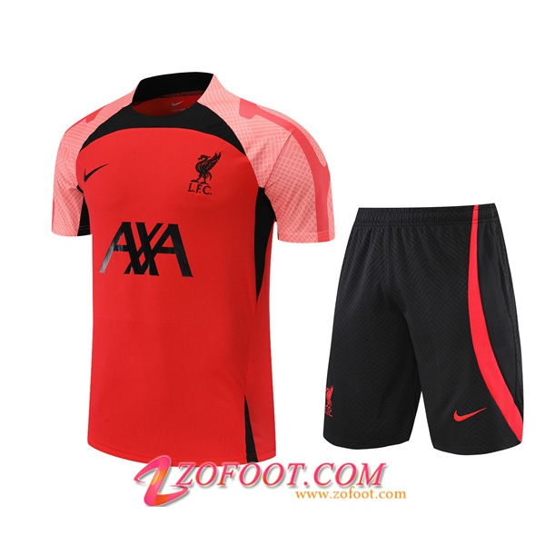 Ensemble Training T-Shirts +Shorts FC Liverpool Rouge 2022/2023