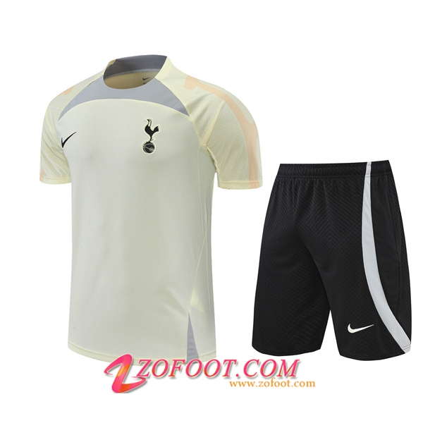 Ensemble Training T-Shirts + Pantalon Tottenham Hotspur Jaune 2022/2023