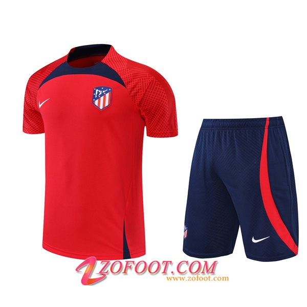 Ensemble Training T-Shirts +Shorts Atletico Madrid Rouge 2022/2023