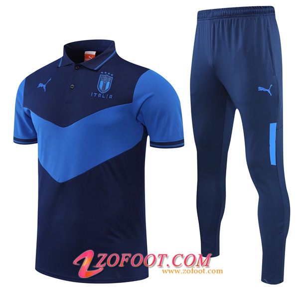 Ensemble Polo Foot Italie Bleu Marin 2022/2023