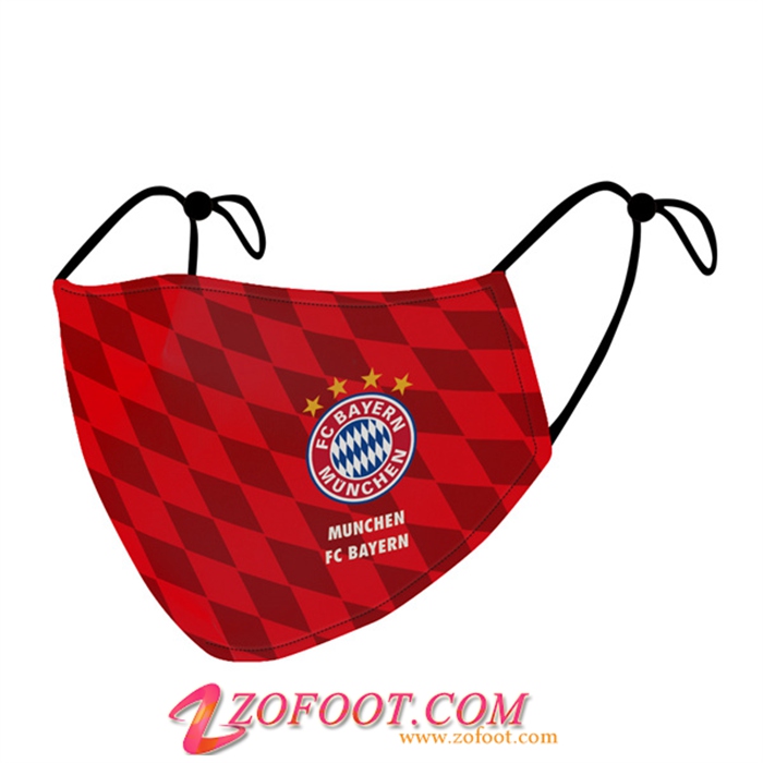 Nouveau Masques Foot Bayern Munich Rouge Reutilisable