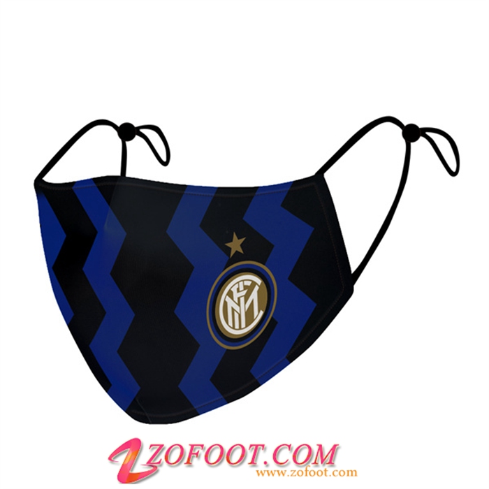 Nouveau Masques Foot Inter Milan Noir/Bleu Reutilisable