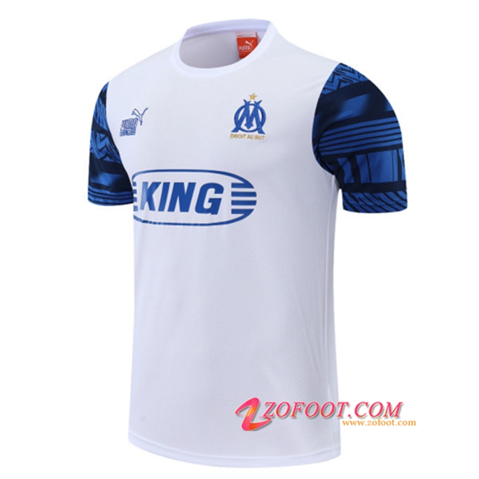 Training T-Shirts Marseille OM Blanc/Bleu 2022/2023