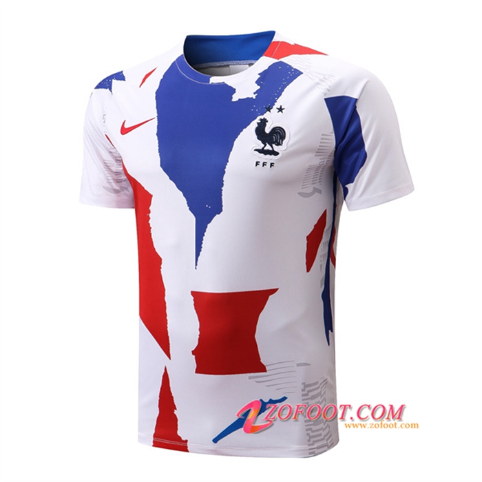 Training T-Shirts France Blanc/Bleu/Rouge 2022/2023