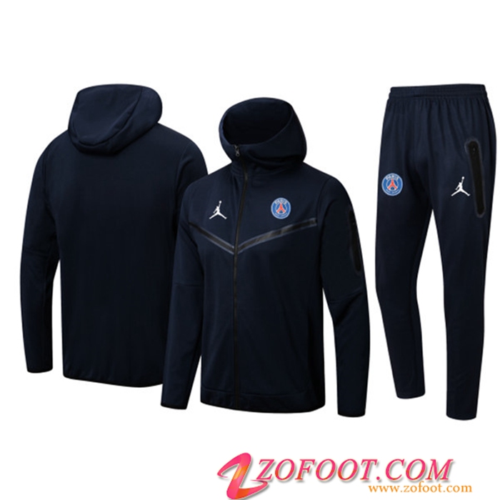 Ensemble Veste A Capuche Survetement Foot Jordan PSG Bleu Marin 2022/2023