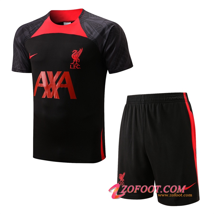 Ensemble Training T-Shirts + Shorts FC Liverpool Noir 2022/2023