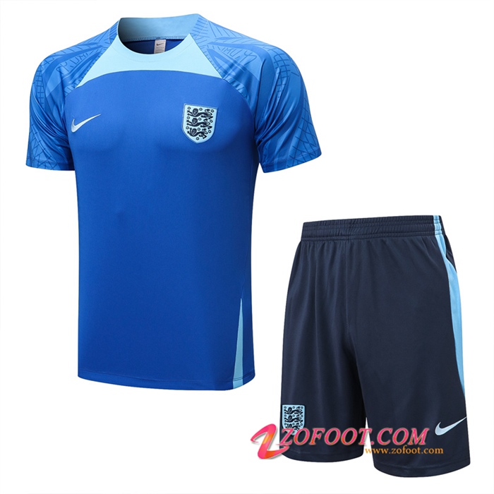 Ensemble Training T-Shirts + Shorts Angleterre Bleu 2022/2023