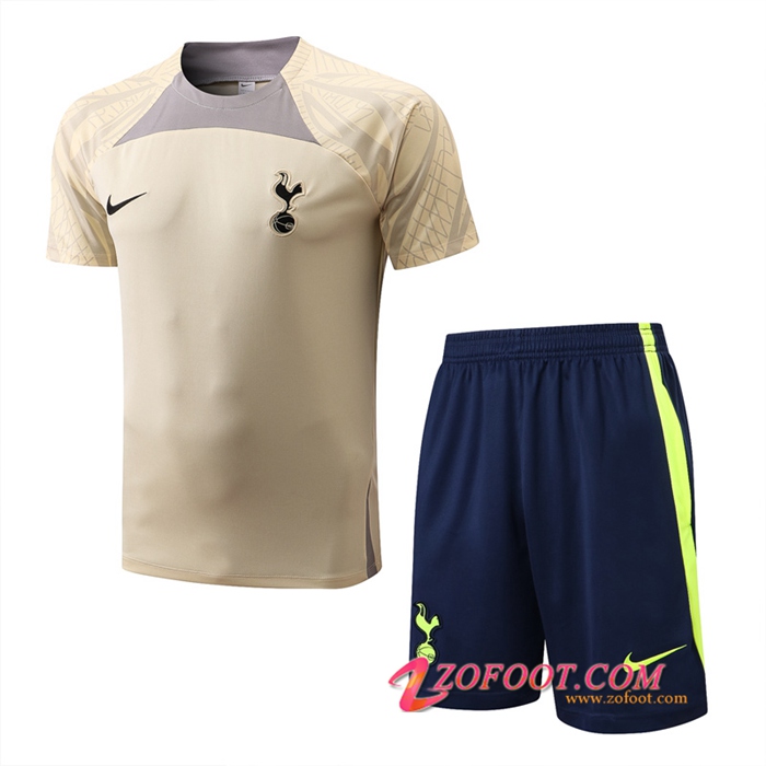 Ensemble Training T-Shirts + Shorts Tottenham Hotspur Jaune 2022/2023