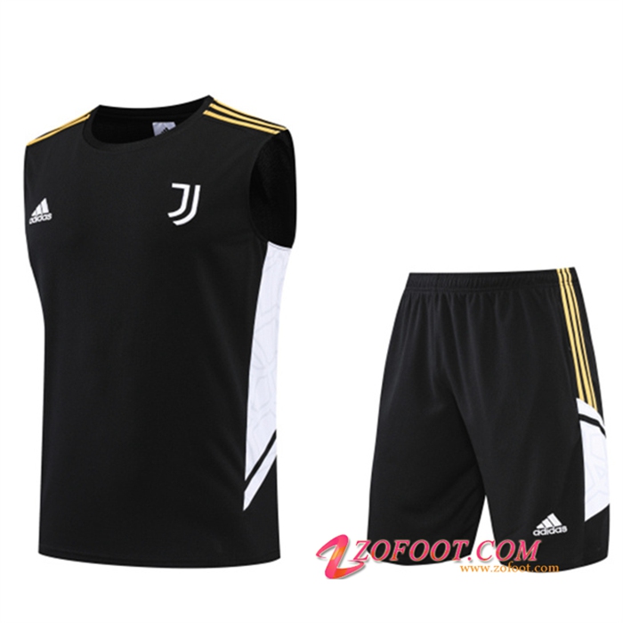 Ensemble Training Debardeur + Shorts Juventus Noir 2022/2023