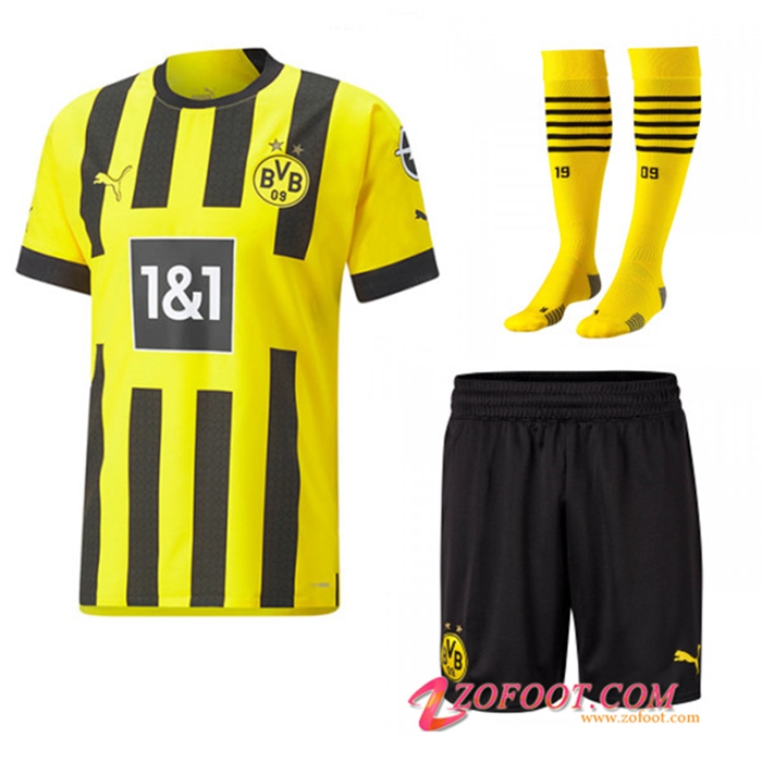 Ensemble Maillot Foot Dortmund BVB Domicile (Short + Chaussettes) 2022/2023