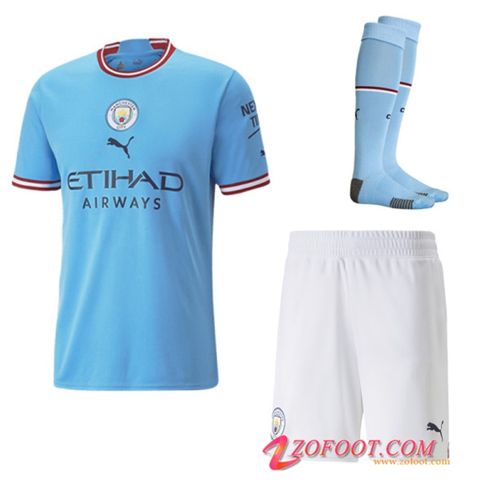 Ensemble Maillot Foot Manchester City Domicile (Short + Chaussettes) 2022/2023