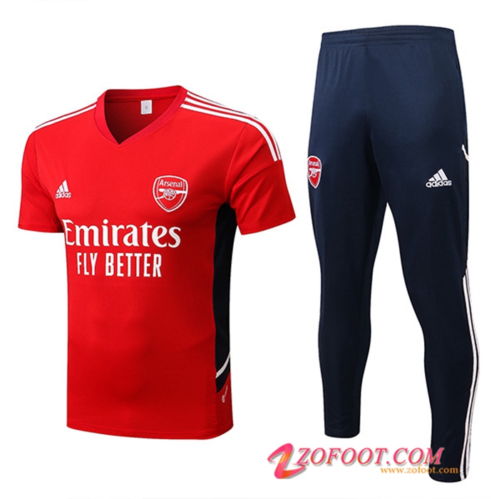 Ensemble Training T-Shirts + Pantalon Arsenal Rouge 2022/2023