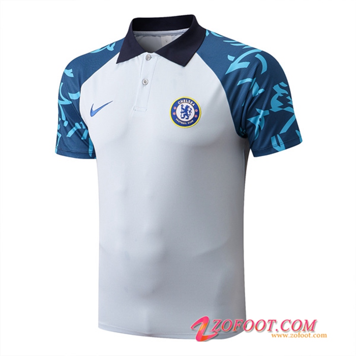 Polo Foot FC Chelsea Blanc/Bleu 2022/2023