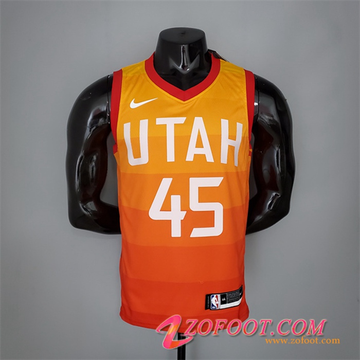 Maillot Utah Jazz (Mitchell #45) 2019 Rainbow Gradient Orange
