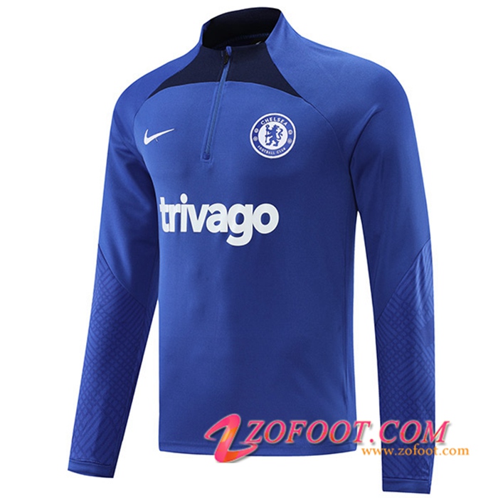 Sweatshirt Training FC Chelsea Bleu/Noir 2022/2023