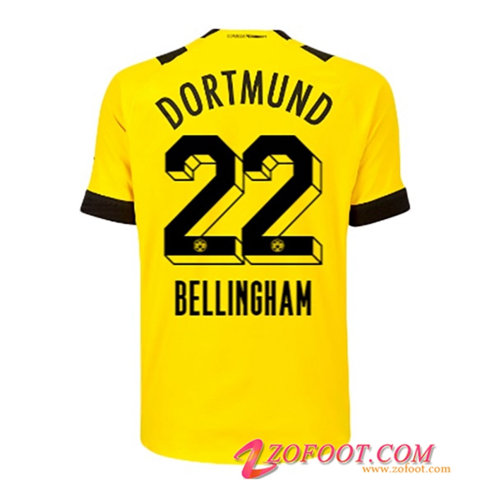 Maillot de Foot Dortmund BVB (BELLINGHAM #22) 2022/23 Domicile