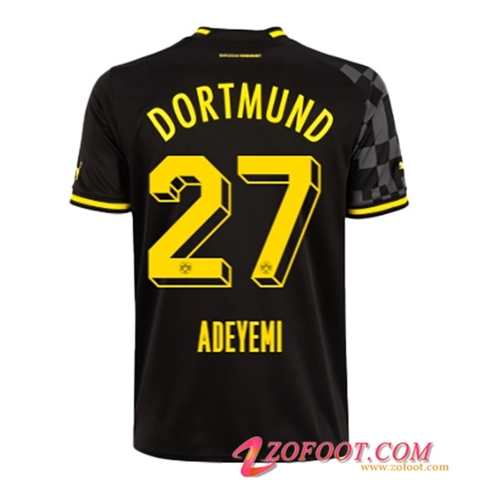 Maillot de Foot Dortmund BVB (ADEYEMI #27) 2022/23 Exterieur
