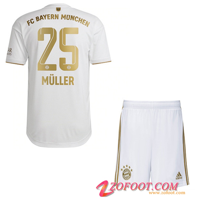 Maillot de Foot Bayern Munich (MÜLLER #25) Enfants Exterieur 2022/23