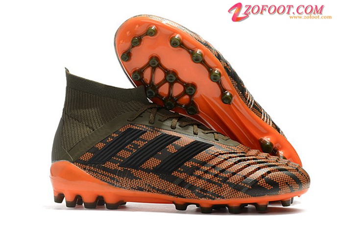 Adidas Chaussures de Foot Predator 18.1 AG Orange/Brune