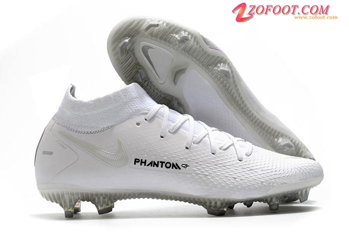 Nike Chaussures de Foot Phantom GT Elite Dynamic Fit FG Blanc