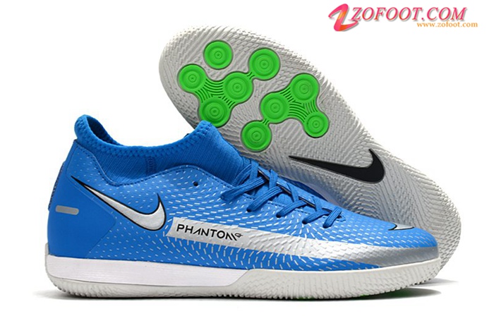 Nike Chaussures de Foot Phantom GT Academy Dynamic Fit IC Bleu