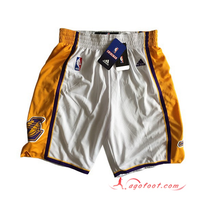 Shorts NBA Los Angeles Lakers Blanc