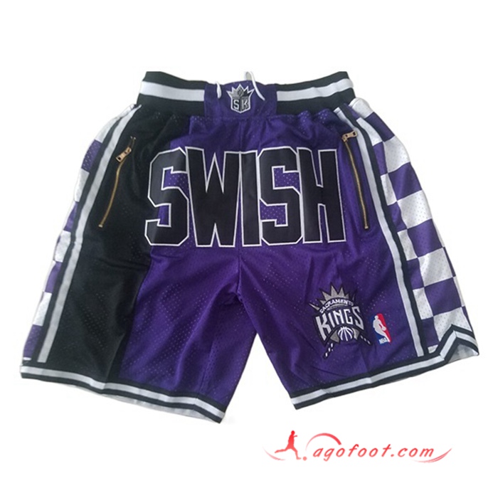 Shorts NBA Sacramento Kings Pourpre