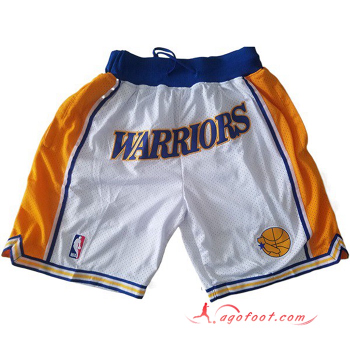 Shorts NBA Golden State Warriors Blanc