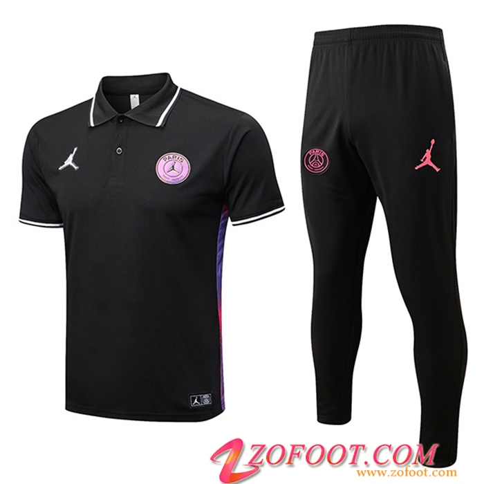 Ensemble Polo Foot Jordan PSG Noir/Gris 2022/2023
