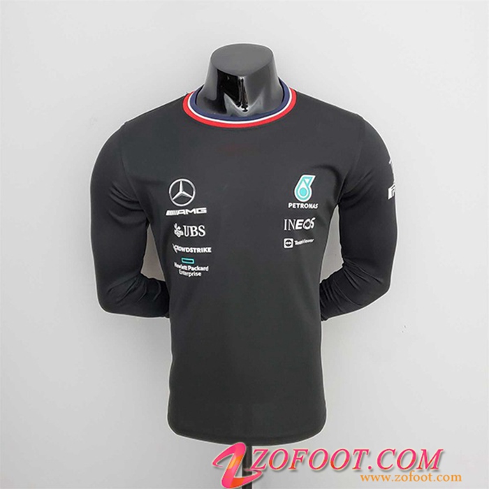 T-Shirt Manches Longues F1 Mercedes Benz Team Noir 2022