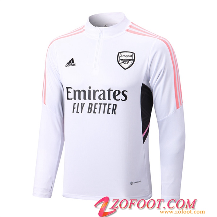 Sweatshirt Training Arsenal Blanc 2022/2023