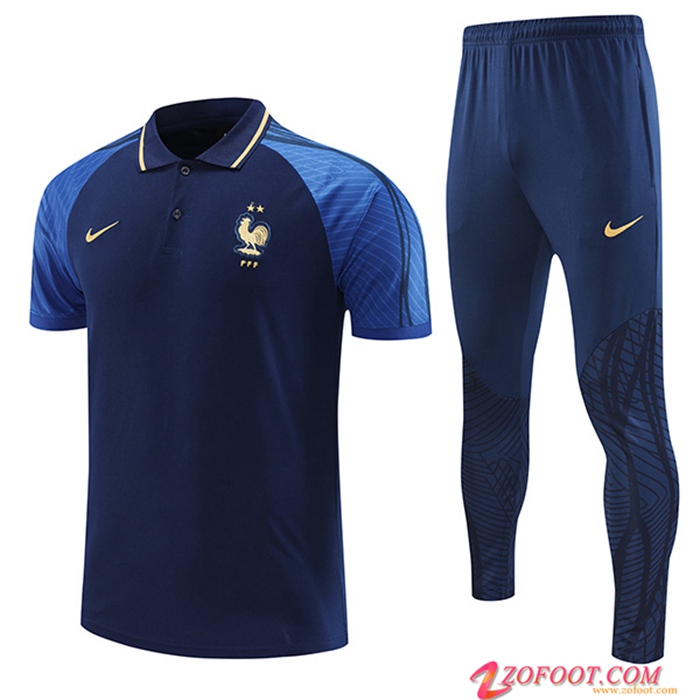 Ensemble Polo Foot France Bleu Marine 2022/2023