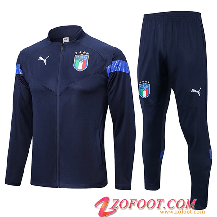 Ensemble Survetement de Foot - Veste Italie Bleu Marine 2022/2023