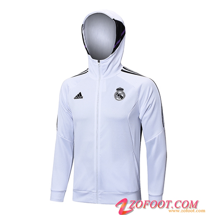 Veste A Capuche Real Madrid Blanc 2023/2023