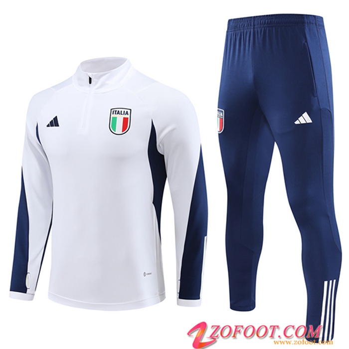 Ensemble Survetement de Foot Italie Blanc 2023/2024 -02