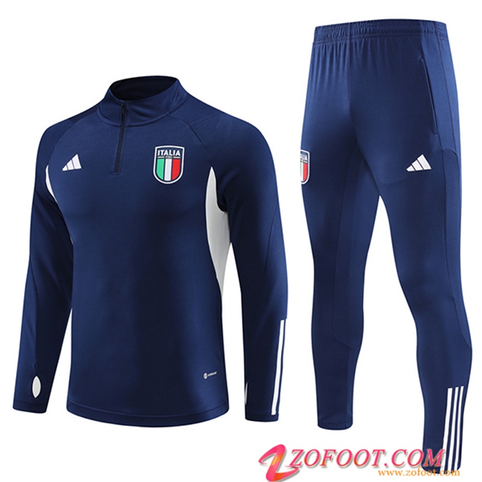 Ensemble Survetement de Foot Italie Bleu Marine 2023/2024 -03